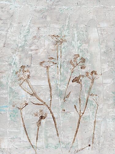 Serene Botanical Texture Art Print by Maira Ribena