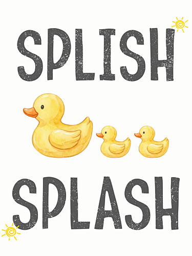 Duck Family Splish Splash Art Print by Jolly and Dash