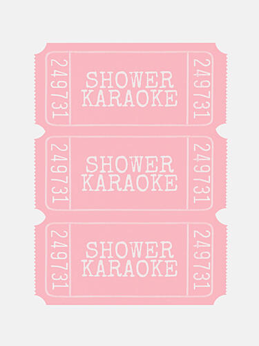 Pink Karaoke Tickets Vintage reproduction
