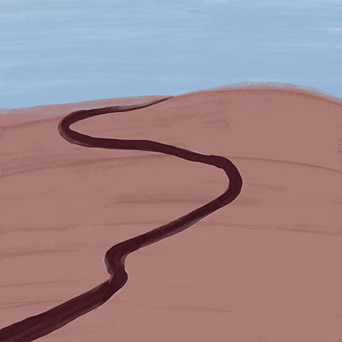 Winding Desert Path Toile murale reproduction