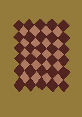 Earthy Diamond Pattern Geometric Print