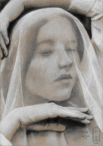 Veiled Serene Woman Classique reproduction