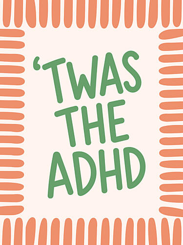 Humorous Adhd Quote Art Print by Mathieu