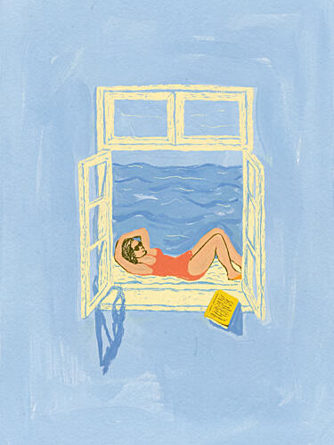 Summer Daydream Ocean View Art Print by Mathieu