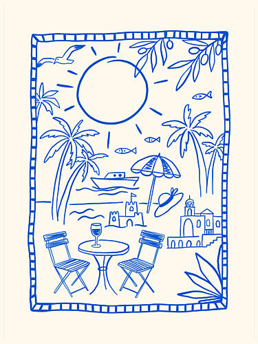 Idyllic Mediterranean Summer Art Print by Mathieu