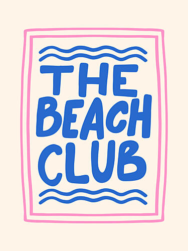 Retro Beach Club Art Print by Mathieu