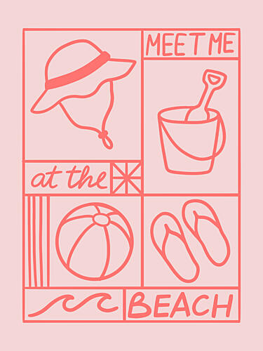 Meet Me at the Beach Art Print by Mathieu