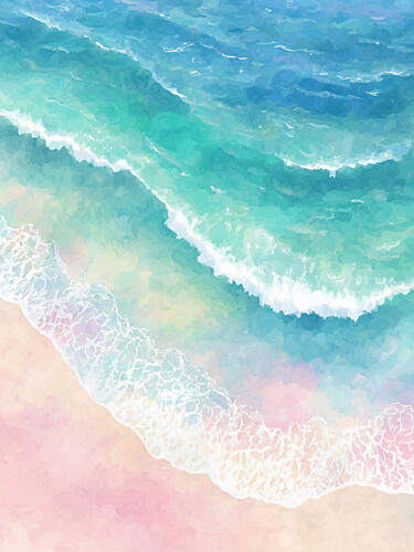 Beach and Sea Art Print by Paul Mathieu