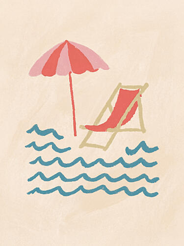 Relaxing Beach Day Art Print by Mathieu