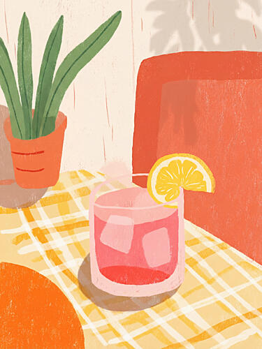 Refreshing Summer Drink Art Print by Mathieu