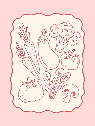 Fresh Garden Vegetables Art Print