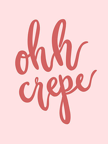 Ohh Crepe Script Art Print by Mathieu