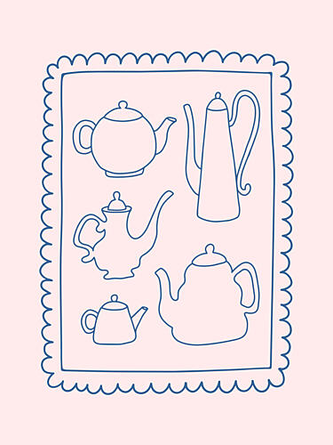 Classic Tea Pot Designs Art Print by Paul Mathieu