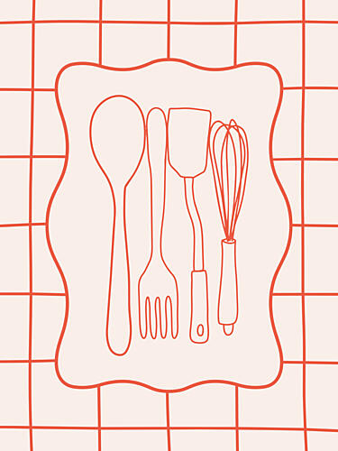 Modern Kitchen Essentials Art Print by Mathieu