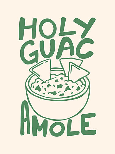 Holy Guacamole Bowl Art Print