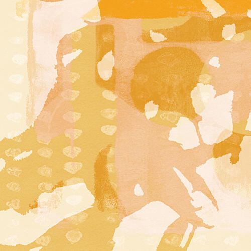 Warm Abstract Shapes Art abstrait reproduction
