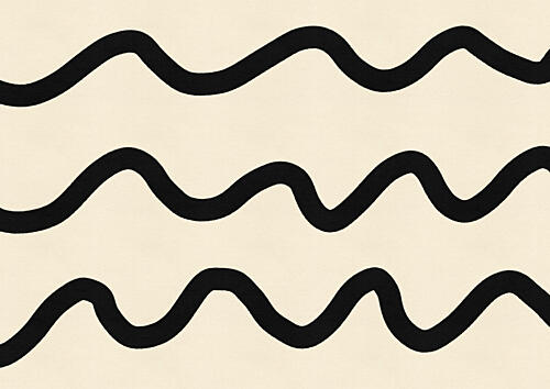 Flowing Black Waves Art Print by Nicholas