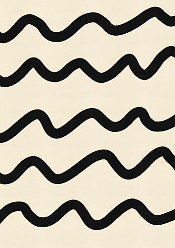 Minimalist Wavy Lines Geometric Print