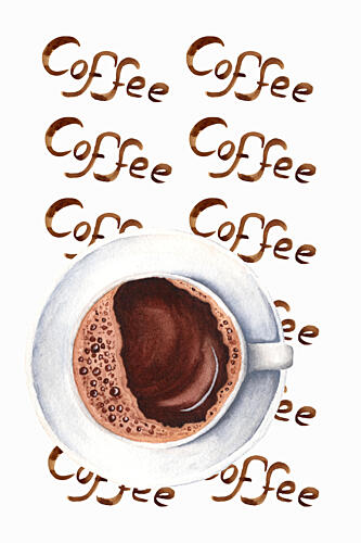 Warm Coffee Cup Art Art Print by Saskia Michele