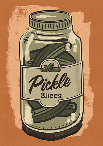 Vintage Pickle Jar Campagne reproduction