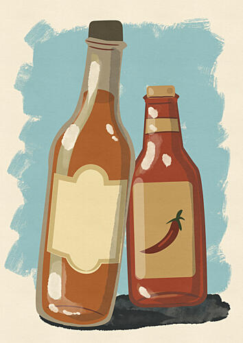 Spicy Hot Sauces Campagne reproduction