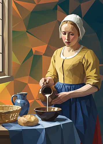 Geometric Milk Pouring Renaissance reproduction