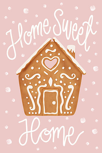 Gingerbread Sweet Home Art Print