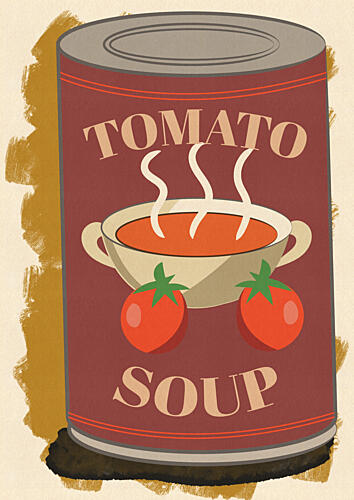 Retro Tomato Soup Art Print