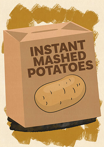 Rustic Mashed Potatoes Box Campagne reproduction