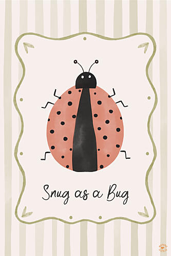 Snug Ladybug Illustration Aquarelle reproduction