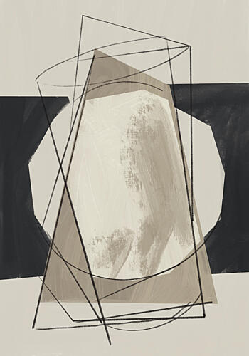 Modern Geometric Design Art Print by Little Dean