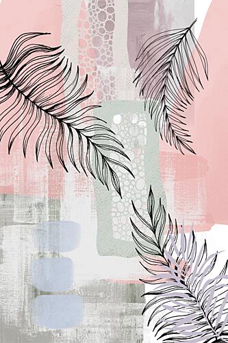 Abstract Palm Leaves Art abstrait reproduction