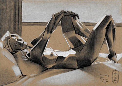 Serene Reclining Figure Chambre reproduction