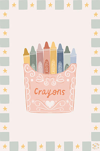 Sweet Pastel Crayons Art déco reproduction
