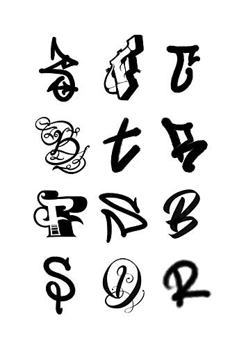 Urban Lettering Styles Art Print by Guillaume Laserson