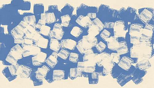 Abstract Blue Brushstrokes Art Print by Nicholas
