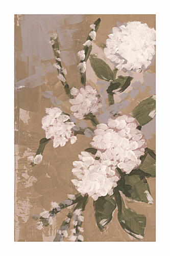 Soft Meadow Hydrangea Cluster Art Print by Cartissi