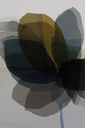 Muted Floral Abstraction Aquarelle reproduction