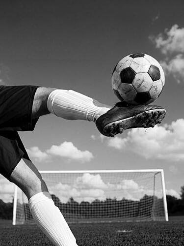 Soccer Goal Kick Art Print