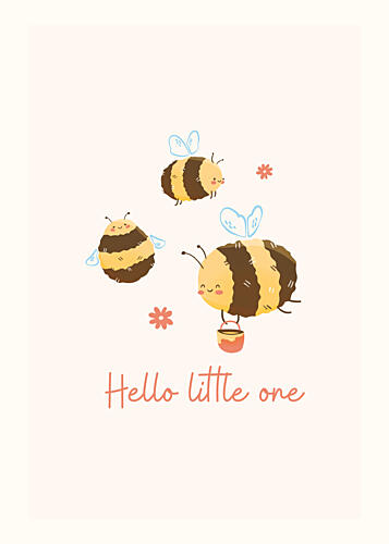 Hello Little Bees Art Print