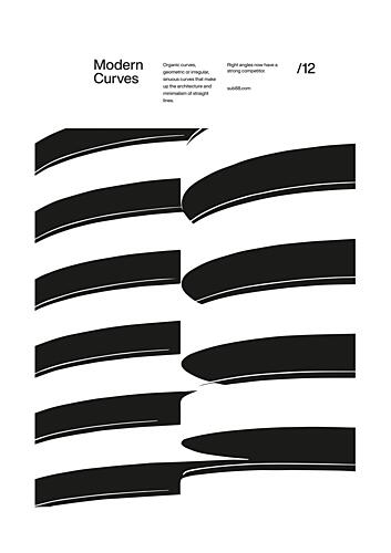Modern Curves Abstract Art Print by David Vineis