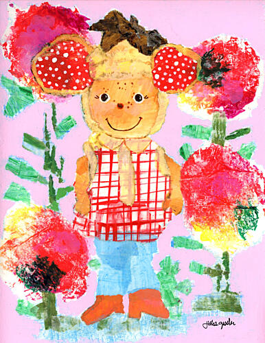 Whimsical Garden Friend Art Print