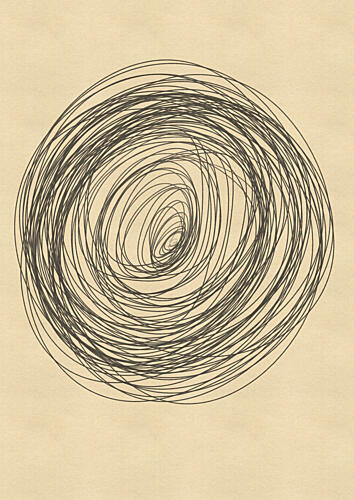 Abstract Swirl Drawing Art Print by Nicholas