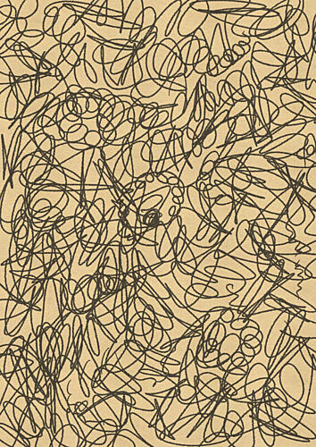 Abstract Scribble Lines Art Print by Nicholas