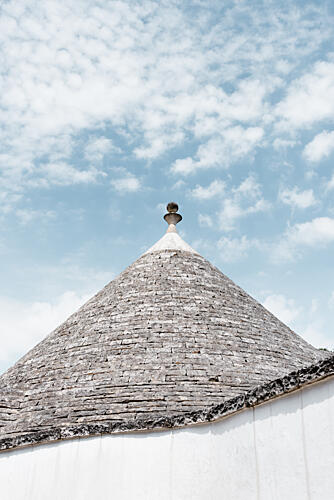 Trullo Roof Blue Sky Art Print by Photolovers