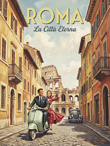 Romantic Rome Scooter Ride Voyage reproduction