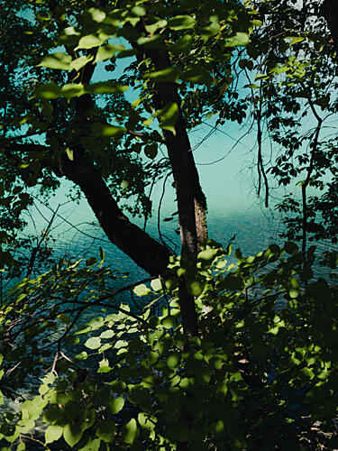 Lake in Jiuzhaigou Park in China Toile murale reproduction
