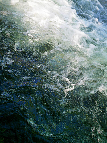 Rushing Blue Green Water Art abstrait reproduction