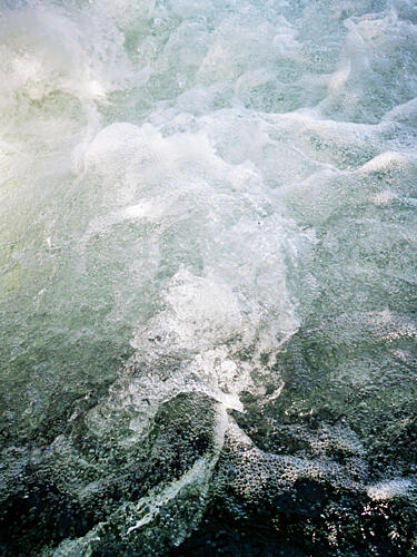 Turbulent Blue Water Art abstrait reproduction