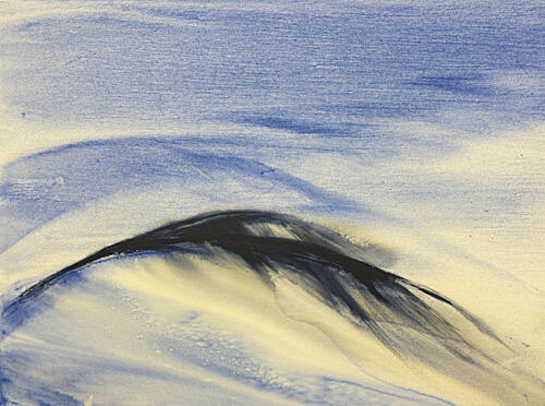Abstract Blue Wave Art Print by RodMacIver